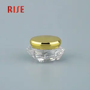 Diamond Shaped Gel Eyeliner Container 3ml Jar for Eye Shadow 5ml Pot for Nail Gel Makeup Small Jars for Sample Cream Tester