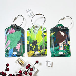 อุปกรณ์เสริมการเดินทาง ป้ายติดกระเป๋าเดินทางหนังแท้ สลักชื่อ ป้ายชื่อกระเป๋าเดินทาง สกรีนโลโก้ ปรับแต่งได้ - Product Image 3