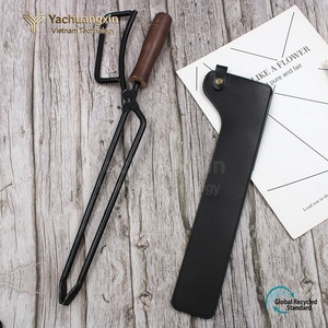 Outdoor Camping <b>Fire</b> Tongs With Wooden Handle And Leather Carry Case For Campfire Use - Product Image 5