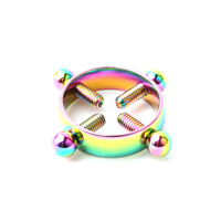 Anneau de téton factice à visser, anneau de poitrine rond en acier inoxydable, bijoux de protection de téton, faux bijoux corporels sans perçage