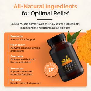 Supplément de soutien articulaire au poivre noir, à la quercétine et à l'extrait de magnésium et de curcuma Meilleures capsules de supplément articulaire - Product Image 2