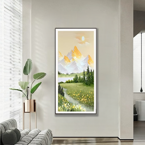 <span class=keywords><strong>Ambilight</strong></span> Art Deco esmalte Naturaleza muerta amanecer mapa para sala de estar decoración del hogar - Product Image 5