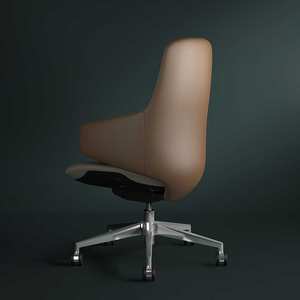 Fabrication de meubles Fauteuil de bureau ergonomique inclinable pivotant en cuir de luxe Boss - Product Image 2