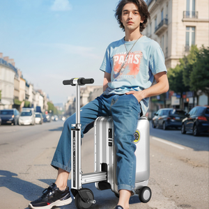 Wholesale Smart Electric Riding Luggage SE3SL Travel Business <strong>Ultra</strong> <strong>Light</strong> Portable Removable Battery Smart <strong>Suitcase</strong> - Product Image 6