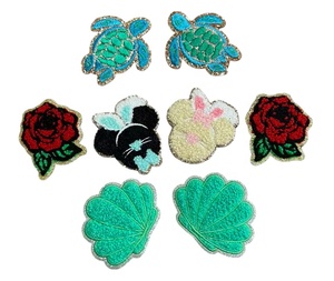 <span class=keywords><strong>Patches</strong></span> de Bordado Termocolante com Padrões Populares de Casco de Tartaruga, Rosa, Estrela, Abacaxi e Cavalo para Roupas e Chapéus (Material de Feltro) - Product Image 2