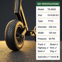 Pneu de trottinette électrique 13x5.00-6.5 48V, 13 pouces, ultra large, sans chambre à air, anti-explosion, résistant aux crevaisons, haute stabilité