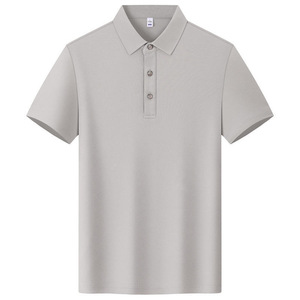 Camiseta Polo de Manga Corta, Color Sólido, Algodón Transpirable, Ropa de Trabajo, Uso Diario, Impresión de Logotipo Personalizado - Product Image 4