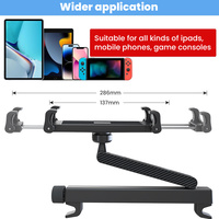360 °   Support de téléphone pour appuie-tête de voiture - Fixation rotative pour siège arrière - Compatible universel pour téléphones et tablettes de 4 à 7 pouces