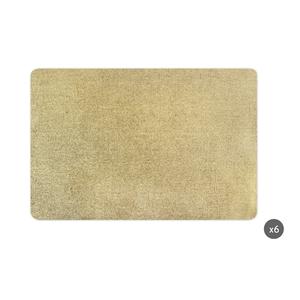 Excelsa Placemat Set Of 6 Gold <b>Plastic</b> 45x30 Cm For <b>Table</b> Decor - Product Image 2