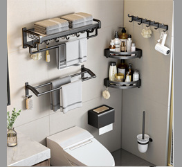 Meubles de toilette support de matériel poinçon gratuit ventouse toilette lavabo tenture murale fournitures salle de bain étagère de <span class=keywords><strong>rangement</strong></span> - Product Image 4
