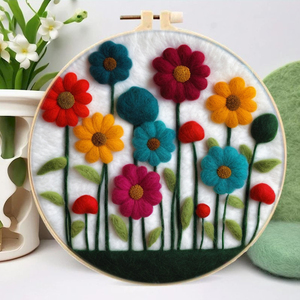 Chenistory Hoa Mô Hình Kim Cảm Thấy Bộ Dụng Cụ Khởi Động Tự Làm Handmade Len Kim Cảm Thấy Bức Tranh Kit Hình Ảnh - Product Image 1