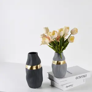 Nordic creativo irregolare collo di bottiglia vaso di ceramica fiori fiore secco vaso di ceramica decorazione della casa