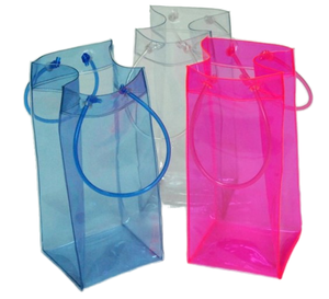 Hafif çevre dostu PVC buz torbası ile temizle yuvarlak yalıtımlı şarap soğutucu mektup desen 30L kapasiteli plastik vinil tüp - Product Image 4