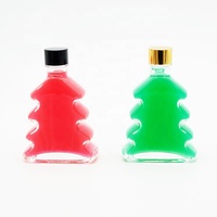 Bouteille diffuseur en verre de 200 ml en forme de sapin de Noël avec bouchon – Bouteille vide pour parfum