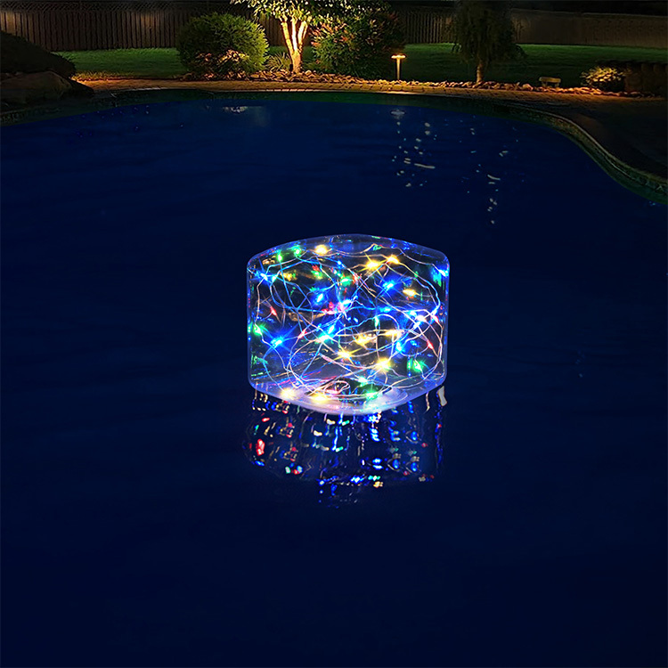 Cootway Cube LED Pool Lights Waterproof IP68 Solar Powered for Pools Pathway Garden Party Hotel Beach Decoration