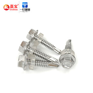 410 304 in acciaio <span class=keywords><strong>inox</strong></span> esterno esagonale coda di perforazione autofilettante autoperforante coda di rondine colore ferro viti per piastrelle in acciaio - Product Image 3