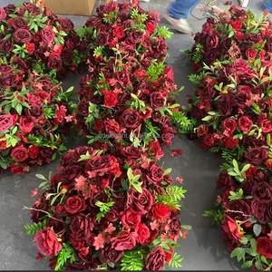 Bola <span class=keywords><strong>de</strong></span> <span class=keywords><strong>Flores</strong></span> Artificiales <span class=keywords><strong>de</strong></span> Seda Naranja Otoñal para Bodas y Fiestas, Ecológica y Realista, EG-FB-AT07 - Product Image 4