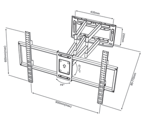 Hợp kim nhôm 22-40 inch màn hình máy tính TV núi Bracket <span class=keywords><strong>Telescopic</strong></span> cánh tay dài 180 độ đu duy nhất VESA màn hình núi - Product Image 4