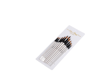 Ensemble de pinceaux pour artistes, 12 pièces, poils en nylon blanc, manche en bois, pointes plates et angulaires pour acrylique, huile, aquarelle, gouache SHENGCHENG - Product Image 2