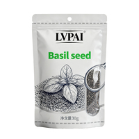Fabrication sur mesure de sachets debout à 3 côtés pour l'emballage des graines de menthe, des graines de légumes, des graines de plantes à herbe, des graines de pâturage, des sachets de graines de plantes