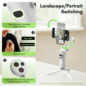 Nuevo <span class=keywords><strong>Zhiyun</strong></span> <span class=keywords><strong>SMOOTH</strong></span> Q5 ULTRA <span class=keywords><strong>Combo</strong></span>, Gimbal para Teléfono de 3 Ejes, <span class=keywords><strong>Estabilizador</strong></span> con Control Remoto por Voz Desmontable, Rastreador IA, Plegable - Product Image 6
