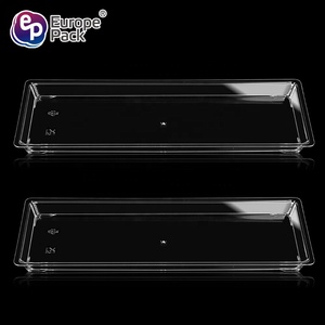 Sinh Thái Thân Thiện Với Máy Rửa Chén An Toàn Vuông Tái Sử Dụng Trong Suốt Bộ Đồ Ăn Bằng Nhựa Khay Thức Ăn Cho Đảng - Product Image 6