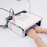 Plate-forme professionnelle 4 en 1 établi haute puissance lampe à ongles perceuse dépoussiéreur lampe de Table pour une utilisation de Salon de beauté des ongles Pro