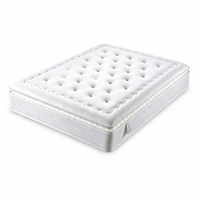 Matelas de lit compressé moderne pour hôtel, en gros, avec ressorts ensachés, mousse à mémoire de forme et élastique, tailles simple, double, king et queen