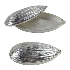 Bol à servir en argent pour amandes, collations, fruits secs et bonbons, décoration de table, service de nourriture à domicile, design - Product Image 2