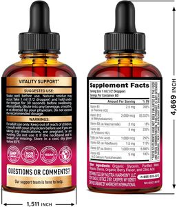 Gotas Sublinguales de <span class=keywords><strong>Vitamina</strong></span> <span class=keywords><strong>B12</strong></span> Puras, Favorecen la Mejora del Metabolismo, <span class=keywords><strong>5000</strong></span> <span class=keywords><strong>mcg</strong></span>, Gotas Líquidas Veganas de Metilcobalamina <span class=keywords><strong>B12</strong></span> - Product Image 2