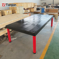 Table de soudage 3D D16 à haute planéité en fonte, traitée à l'azote, structure stable pour le soudage de précision, la calibration et le travail de fixation