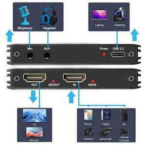 Carte de <span class=keywords><strong>capture</strong></span> vidéo 4K 60Hz USB C 3.2 HDMI Carte vidéo 2K 120FPS Type-C 1080P 240FPS <span class=keywords><strong>Video</strong></span> Grabber Live Streaming pour caméra PS5 - Product Image 2