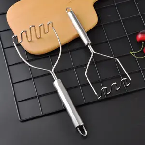 Utensili da cucina gadget frantoio per fango vegetale manico schiacciapatate in acciaio inossidabile