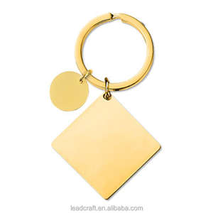 Coração Quadrado Redondo Keychain Metal <span class=keywords><strong>2</strong></span> Side Aço Inoxidável Gravura Keychain Metal para Presentes - Product Image 2