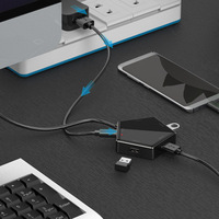 Adaptador USB C 5 en 1 al por mayor de fábrica con 4 puertos USB 3.0 para MacBook Pro Thunderbolt, marca OEM en stock