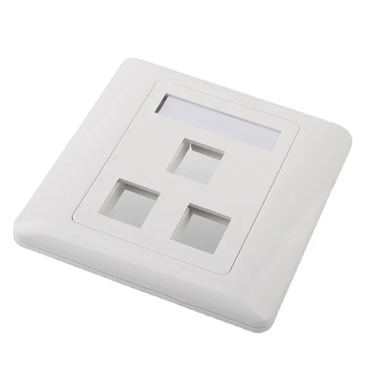 86X86 network rj45 face plate 3 ports with marks