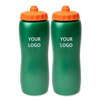 Bouteille d'eau de sport transparente sans BPA de 1000 ml pour vélo, cyclisme et activités de plein air, en plastique souple, personnalisable