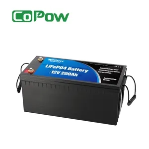 CoPoW – batterie au Lithium Lifepo4, 12V, 24V, 36V, 48V, 60V, 72V, 100ah, 200ah, 300ah, pour camping-car/bateau