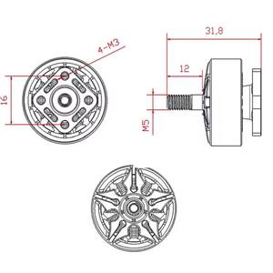 BZGNSS 2207 1960KV 브러시리스 모터 터보 냉각 5 인치 FPV 레이싱 드론 그라데이션 카모 부드러운 자유형 성능 9g RC 사용 - Product Image 6