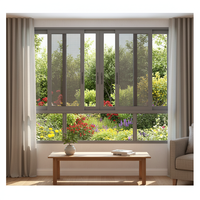 Ventanas Corredizas de Vidrio Negro de Eficiencia Energética Lukliving, Ventana Corrediza de Aluminio