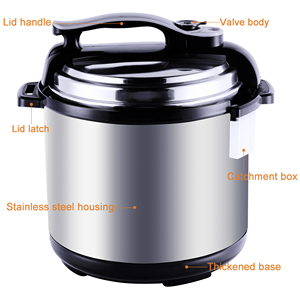 Cuisinière électrique multifonctionnelle 12-en-1 en acier inoxydable antiadhésive 6L 1000W pour la cuisson du riz, des soupes, de la viande et du poisson - Product Image 5