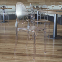 Vente en gros de chaises de soirée en acrylique tabouret haut transparent en plastique acrylique pour banquet de fête chaises de bar fantôme pour événement