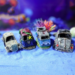 Decoración de Acuario, naufragio de coche, pecera, decoración de paisaje, peces, camarones, escapando, artesanías - Product Image 1