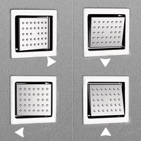 Robinets en laiton thermostatiques de luxe 16x24 pouces Système de douche à poignée unique Affichage numérique de la température Pause électrique