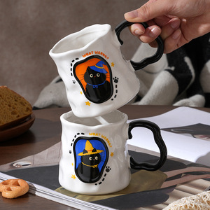 Nueva taza de café de cerámica creativa con recuerdo de gato mágico taza de agua de aspecto alto <span class=keywords><strong>para</strong></span> <span class=keywords><strong>parejas</strong></span> <span class=keywords><strong>para</strong></span> regalos de negocios - Product Image 2