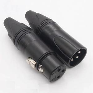 XLR连接器麦克风扬声器电缆XLR音频插孔3针端子公插头直列式电线连接器 - Product Image 2