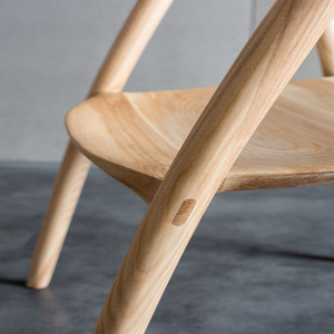 TPZ083 tabouret de maison européen moderne en bois massif de couleur noyer, chaise de café rétro, chaise de salle à manger de créateur suédoise - Product Image 6