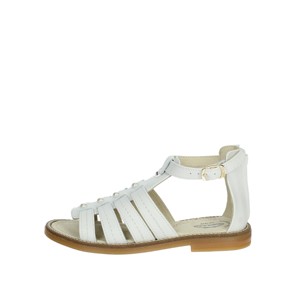 Gull1752 sandali bassi bianchi per le signore scarpe di gelatina piatte leggere con Logo ricamato e caratteristiche di tendenza della moda - Product Image 1