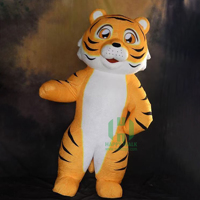 Accesorios de actuación en escenario de alta calidad, mascota de Anime, Animal amarillo, Animal inflable, disfraz de personaje de tigre de dibujos animados realista