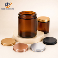 Vases à bougies en verre coloré réutilisables et écologiques en gros pour la fragrance d'intérieur
